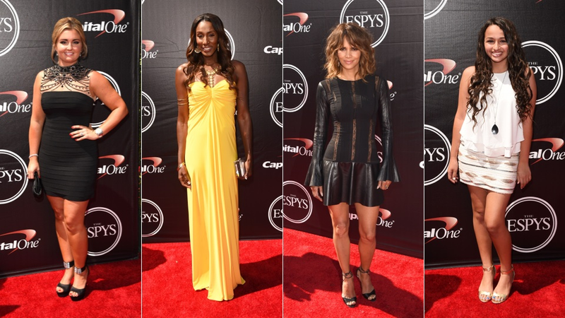 Illustration for article titled Sparkles, Lace & a Whole Lotta Muscle On the ESPYs Red Carpet